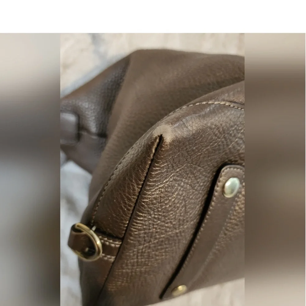 Coach LEGACY Metallic Tote Cowhide
Leather Handbag with Gold Strap - Picture 6 of 9
